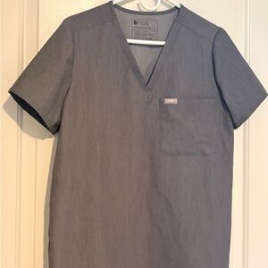 FIGS Caterina Scrub Top in Graphite